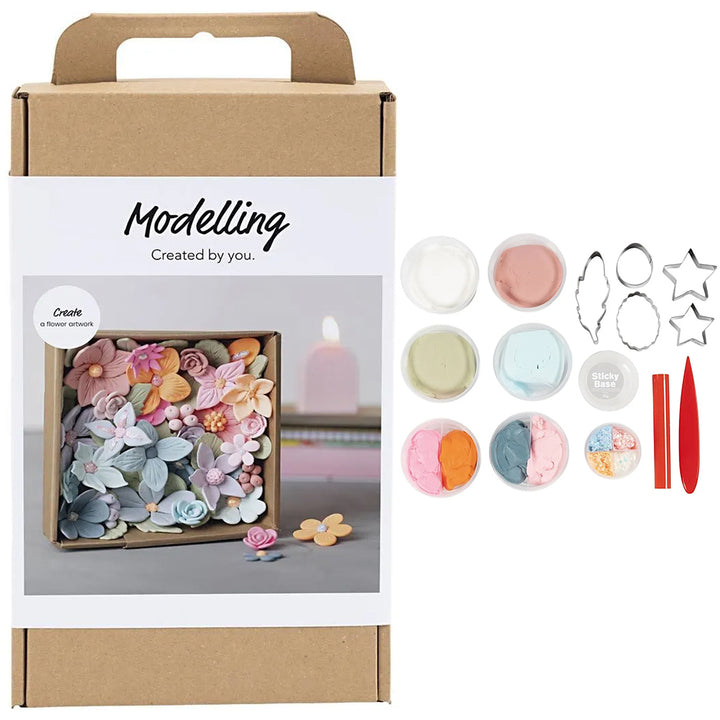 Pretty Florals | Air Dry Clay Modelling Kit for Adults | Makes Loads!