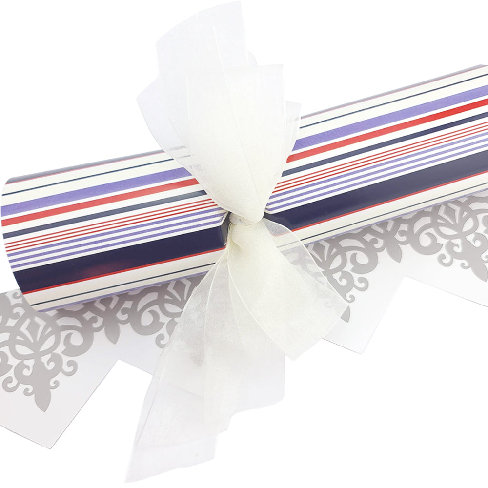 Yacht Stripe | Bowtastic Large Cracker Kit | Makes 6 With Big Bows