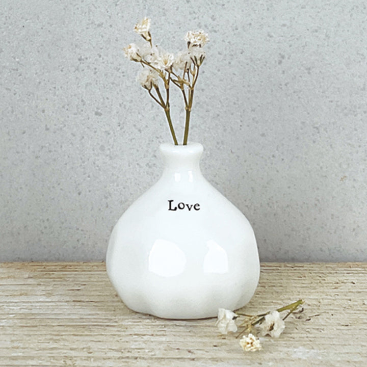 Sentiments | Mini Porcelain Bud Vase | Little Gift | Cracker Filler