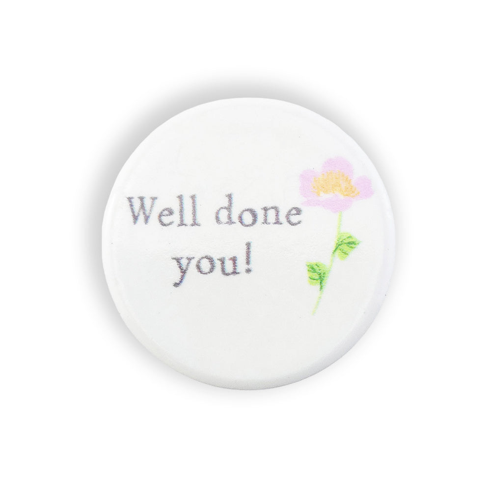 Well Done You | Floral Ceramic Mini Token | Mini Gift | Cracker Filler