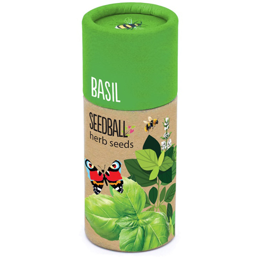 Basil | Luxury Tube of 20 Seedballs | Cracker Filler | Little Gift
