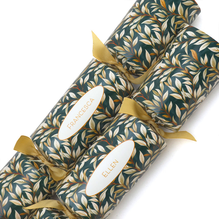 Personalised Cracker Making Craft Kit | Golden Foliage | Makes 4 or 6 Crackers