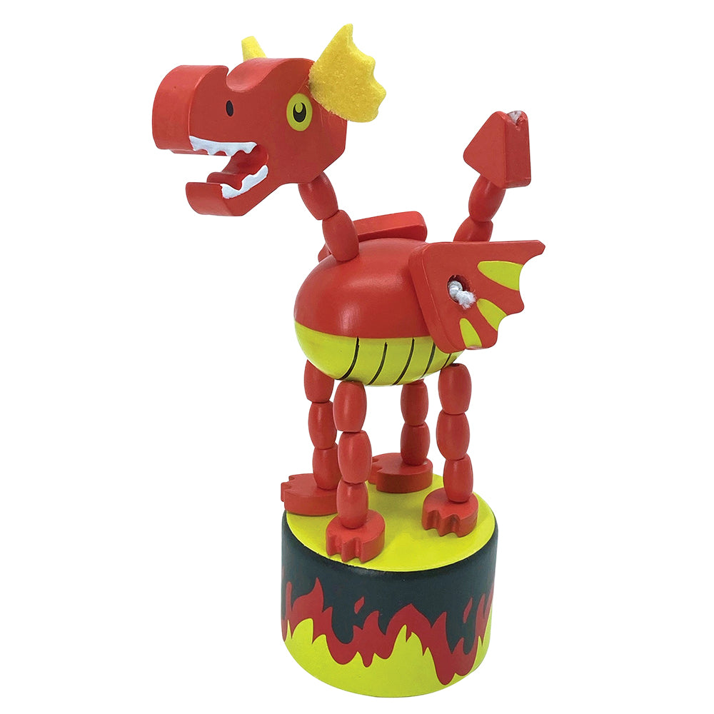 Wooden Push Up Dancing Dragon | Single | Little Gift | Cracker Filler