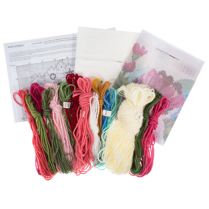 Pretty Spring Blooms Cushion Cover | Half Stitch Tapestry Kit