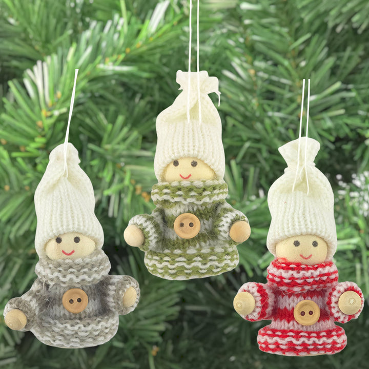 Pretty Scandi Girl | Knitted Christmas Tree Decoration | Single | Cracker Filler