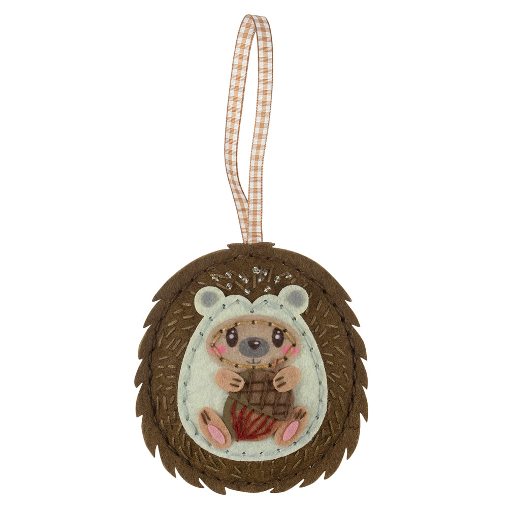 Sew Your Own Hedgehog | Complete Felt Craft Kit | Hanging Ornament