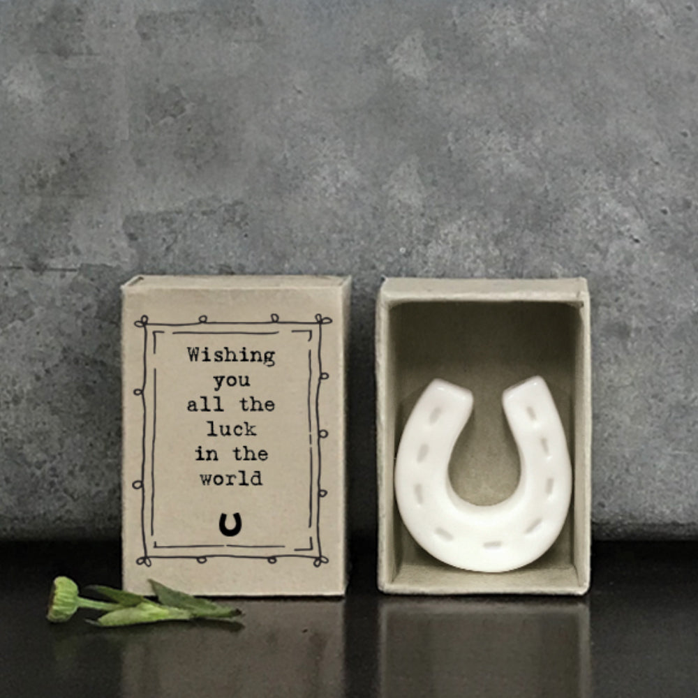 Porcelain Horseshoe | Wishing You All The Luck In The World | Cracker Filler