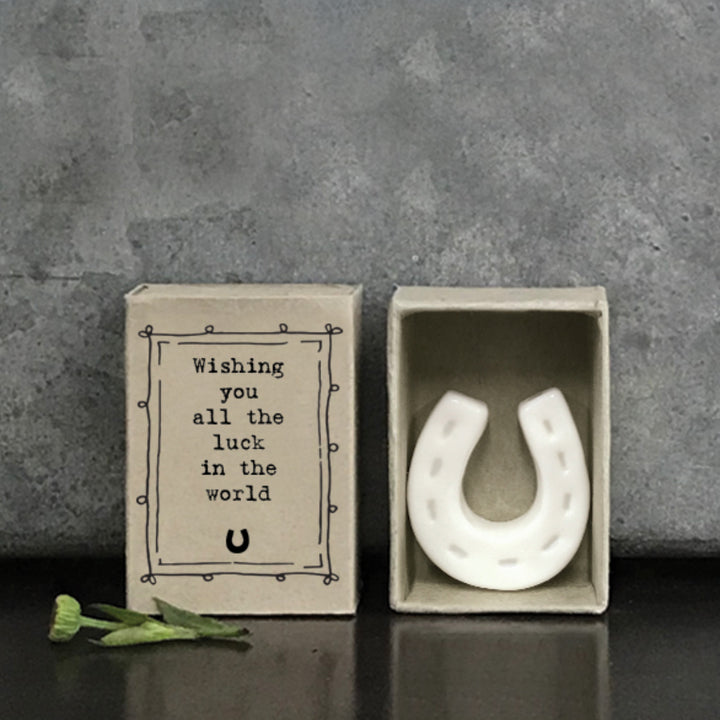 Porcelain Horseshoe | Wishing You All The Luck In The World | Cracker Filler