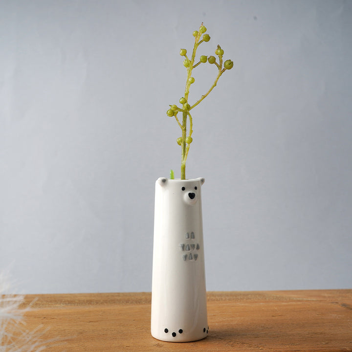 Bear | Ceramic Bud Vase | Little Gift | Cracker Filler