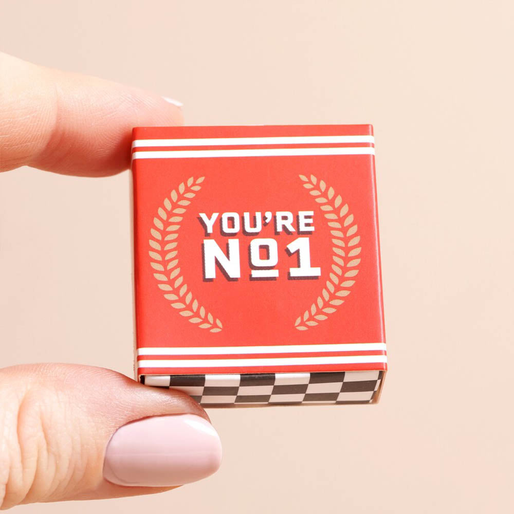 You're No. 1 | Race Car | Mini Matchbox Token | Little Gift | Cracker Filler