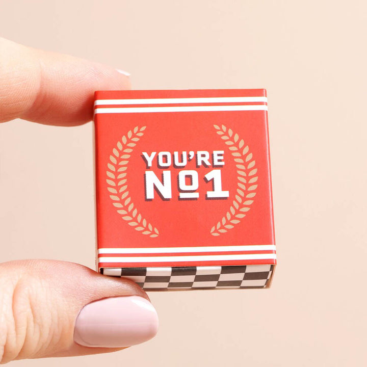 You're No. 1 | Race Car | Mini Matchbox Token | Little Gift | Cracker Filler