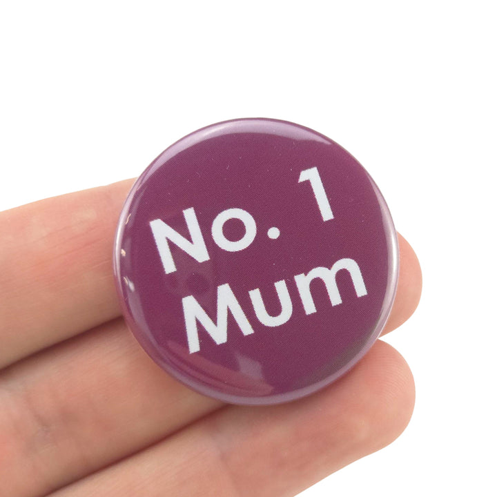 No.1 Mum | 38mm Button Pin Badge | Little Gift | Cracker Filler