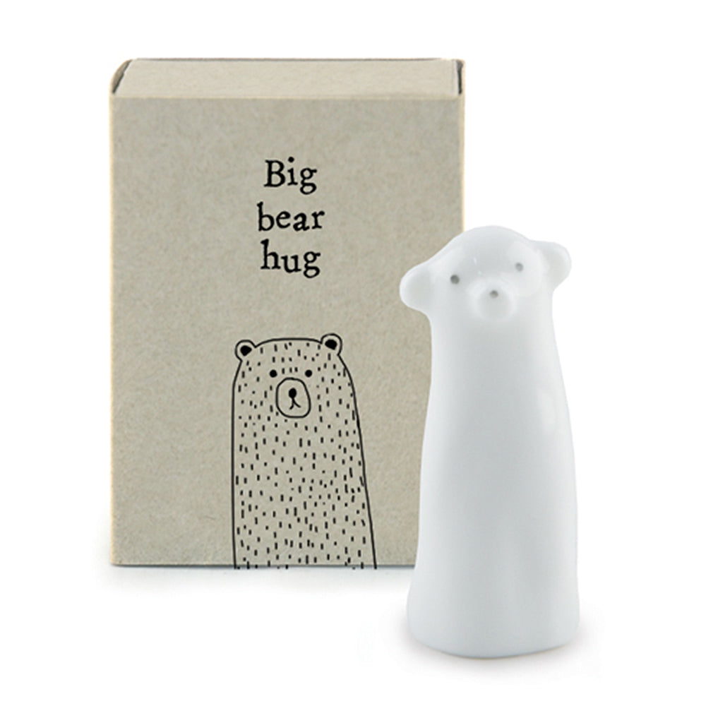 Big Bear Hug in a Matchbox | Porcelain Bear | Cracker Filler | Little Gift