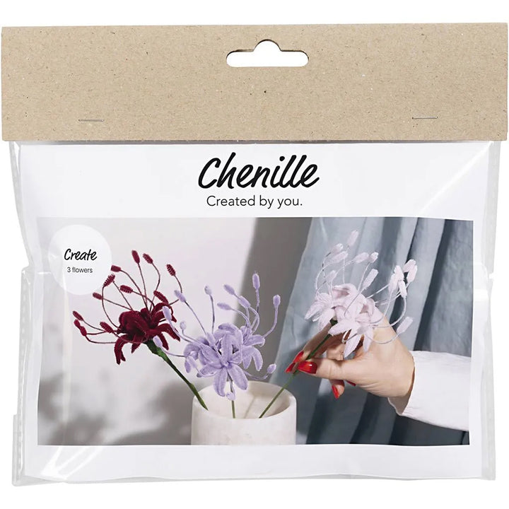 Spider Lillies | Pipecleaner Flower Mini Craft Kit | Makes 3 | Crepe Alternative