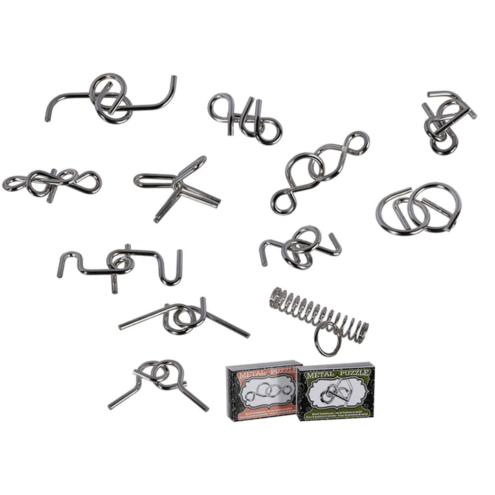 Assorted Mini Metal Puzzles in Boxes | Mini Gift | Cracker Filler