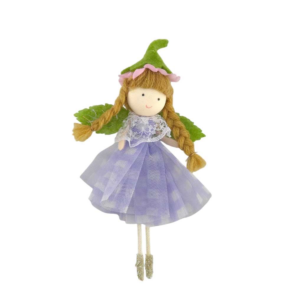 lavender flower fairy ornament Lavender | Springtime Gingham Pixie | Hanging Easter Ornament