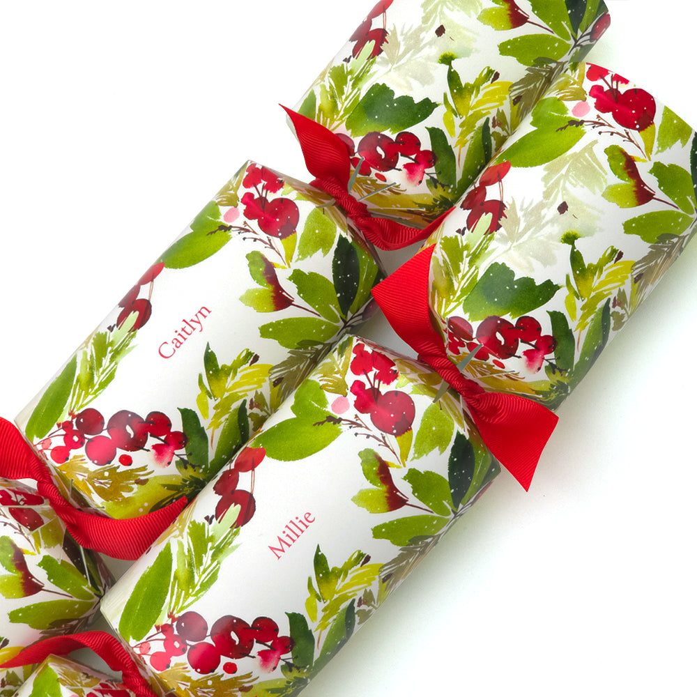 Personalised Cracker Making Craft Kit | Watercolour Berries | Makes 4 or 6 Crackers