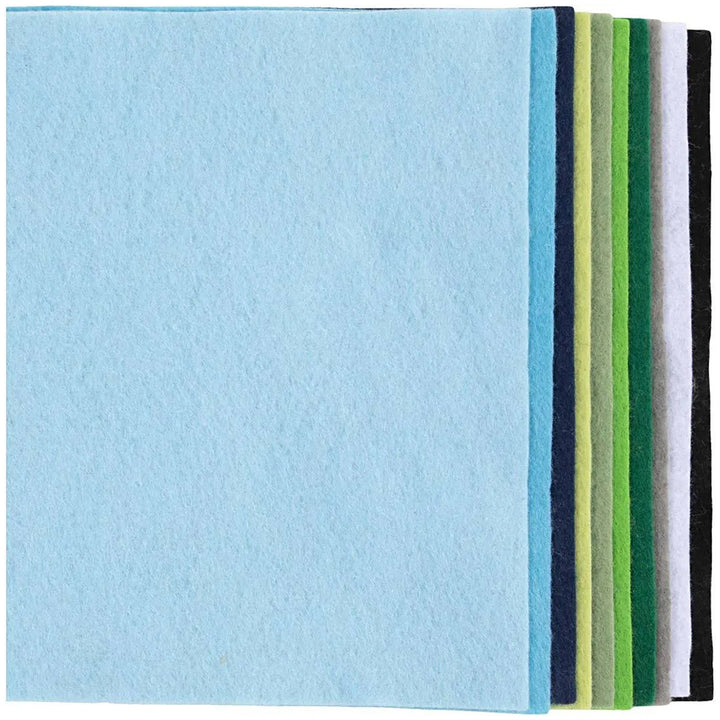 Assorted Mixes | 10 Sheets of Polyester Craft Felt | A4 210x297mm | 2mm Thick
