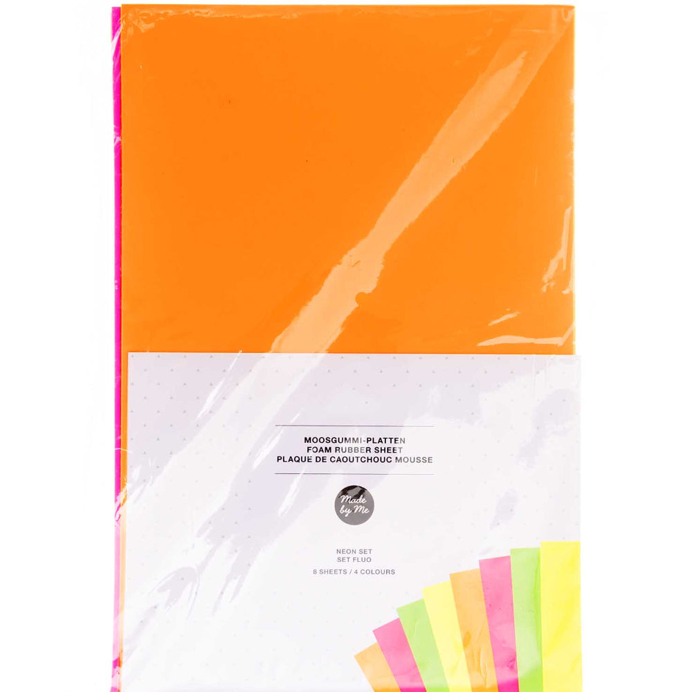 10 Assorted Sheets of A4 Neon Craft Foam - 2mm Thick