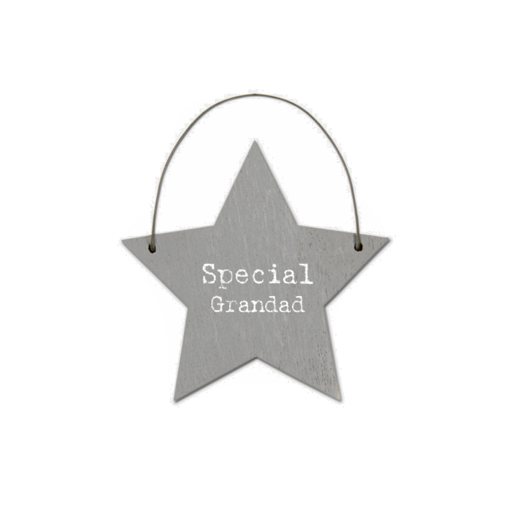 Special Grandad - Mini Wooden Hanging Star - Cracker Filler Gift