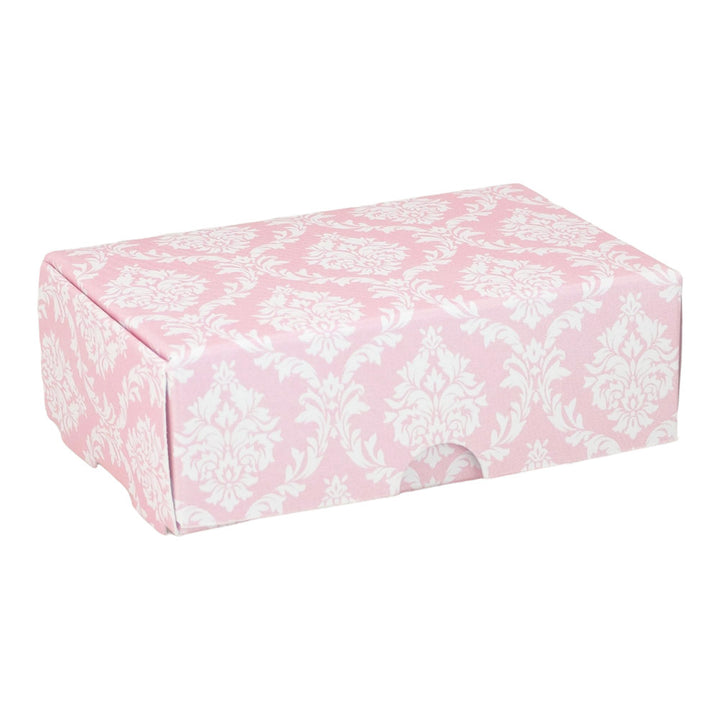 Pink Damask | Little Gift Box | Soap Bar Sized | Single or 6 Boxes | 57x88x30mm