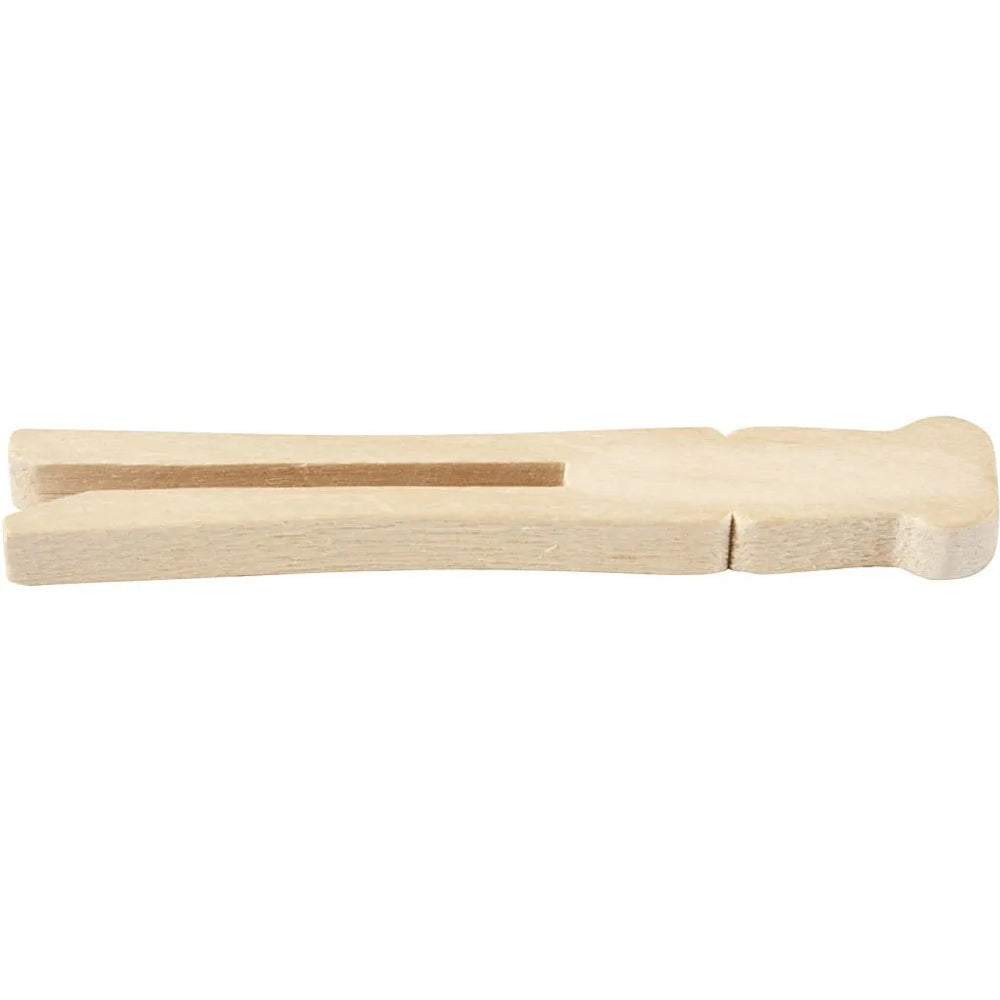 9cm Wooden Flat Dolly Pegs | 6 Pieces | Craft Item