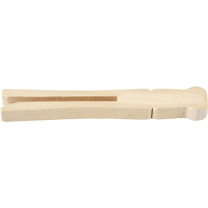 9cm Wooden Flat Dolly Pegs | 6 Pieces | Craft Item