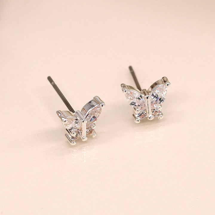 Silver Plated Crystal Butterfly Earrings | Mini Gift | Cracker Filler