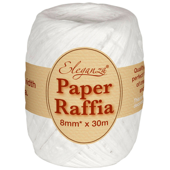 8mm x 30m Paper Raffia Roll - Recyclable & Biodegradable - All Colours