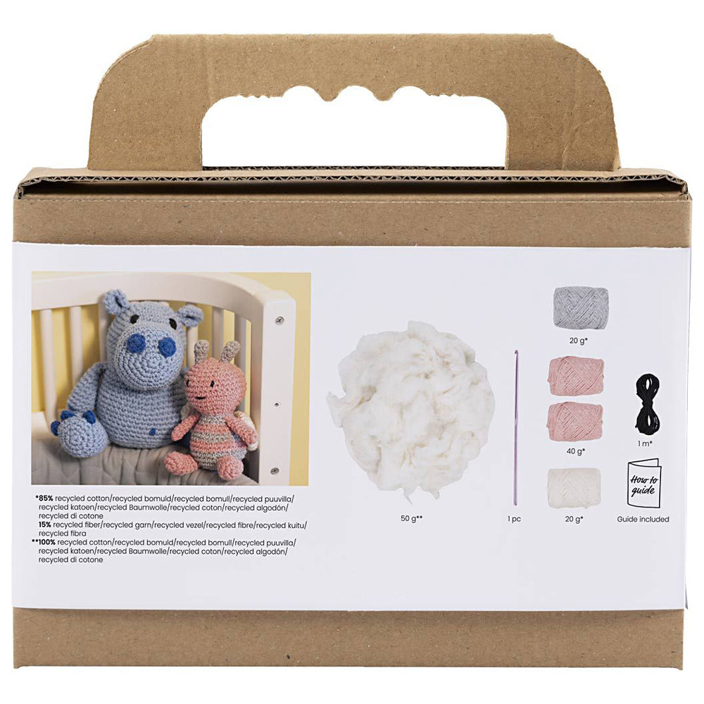 Amigurumi Complete Craft Kit | Pastel Bumble Bee | Japanese Crochet | 17cm Tall