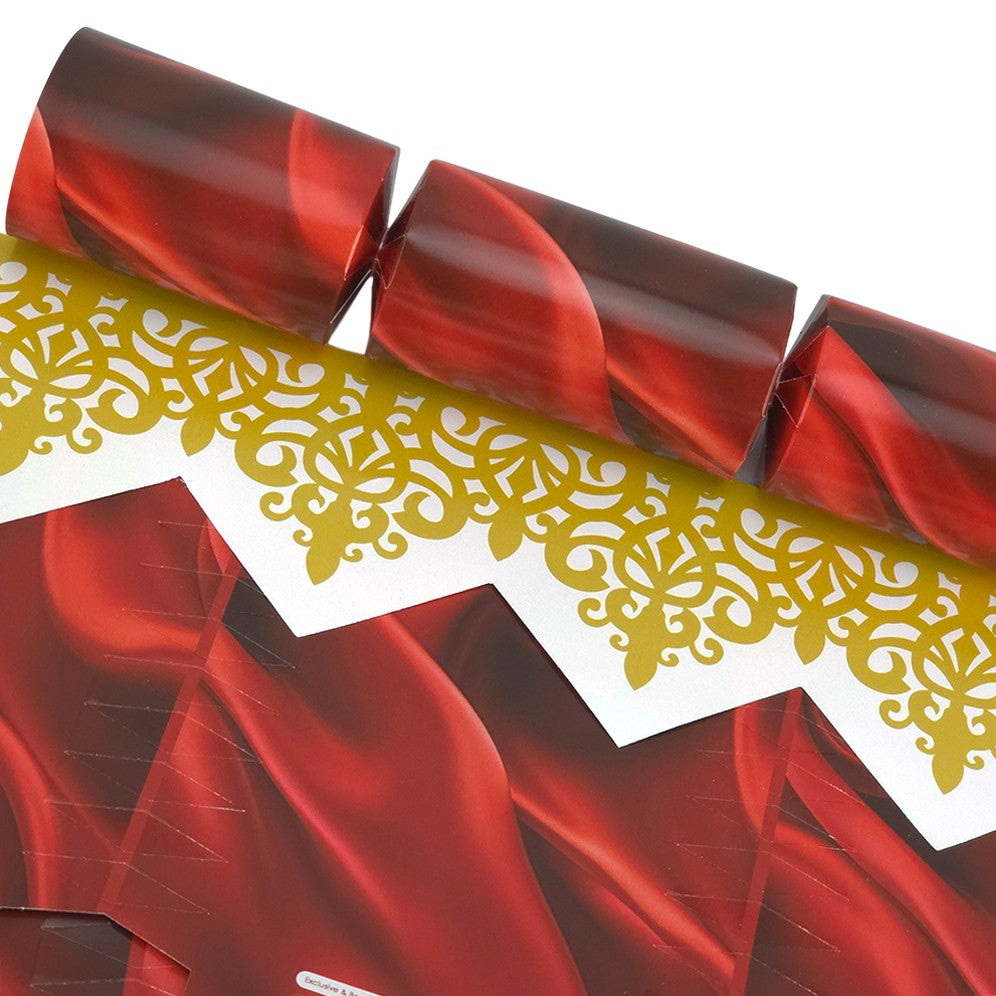 Red Ruffled Silk | Cracker Making Craft Kit | Make & Fill Your Own