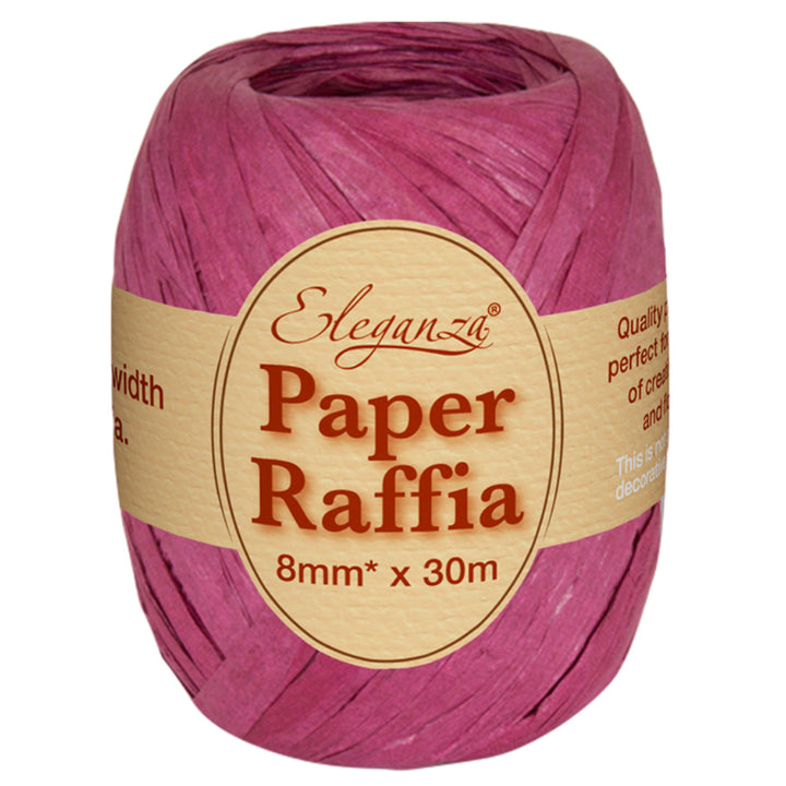 8mm x 30m Paper Raffia Roll - Recyclable & Biodegradable - All Colours