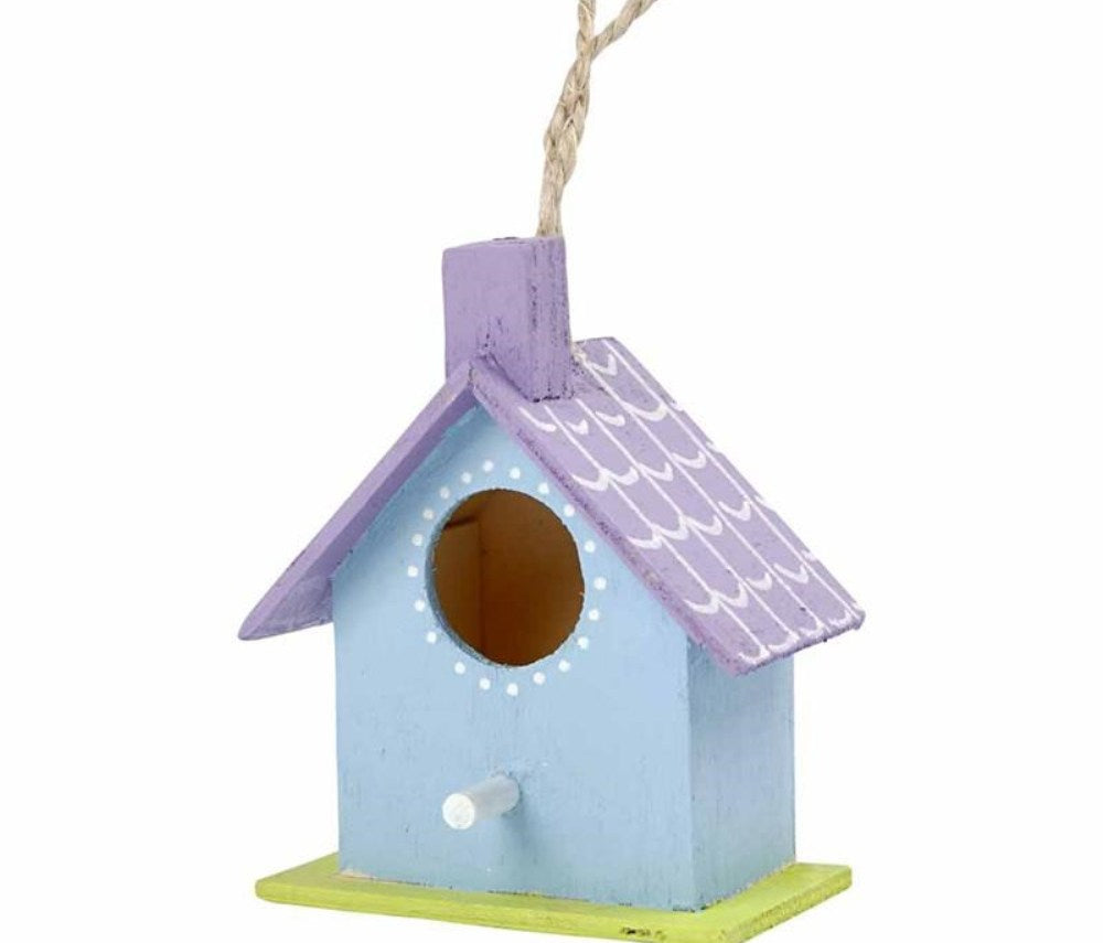 6 Wood Mini Birdhouses to Decorate for Bird Box Crafts