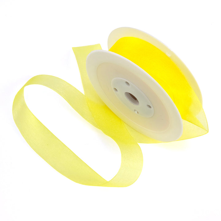 40mm or 25mm Organza Ribbon | Woven Edged |  25m Roll | Choice of Colours