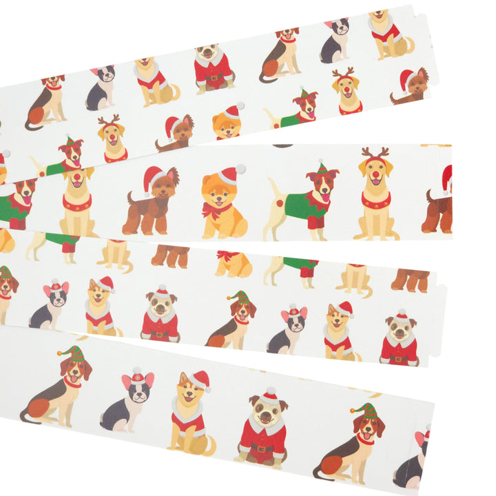 30 Reusable Christmas Paper Chains | Christmas Dogs | No Glue Needed | 2.5m