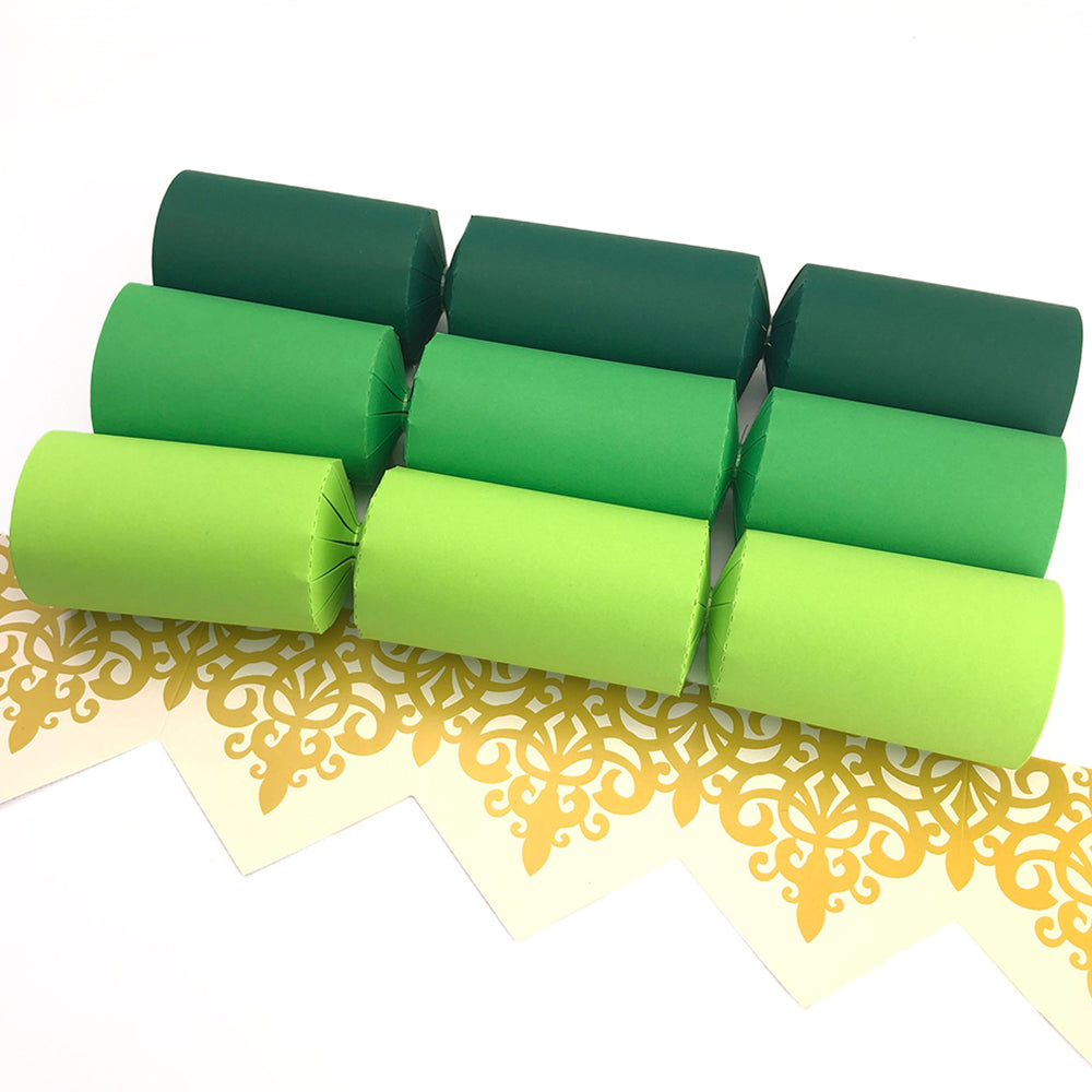 Shades of Green | Bulk Craft Kits to Make 150 Crackers | Recyclable