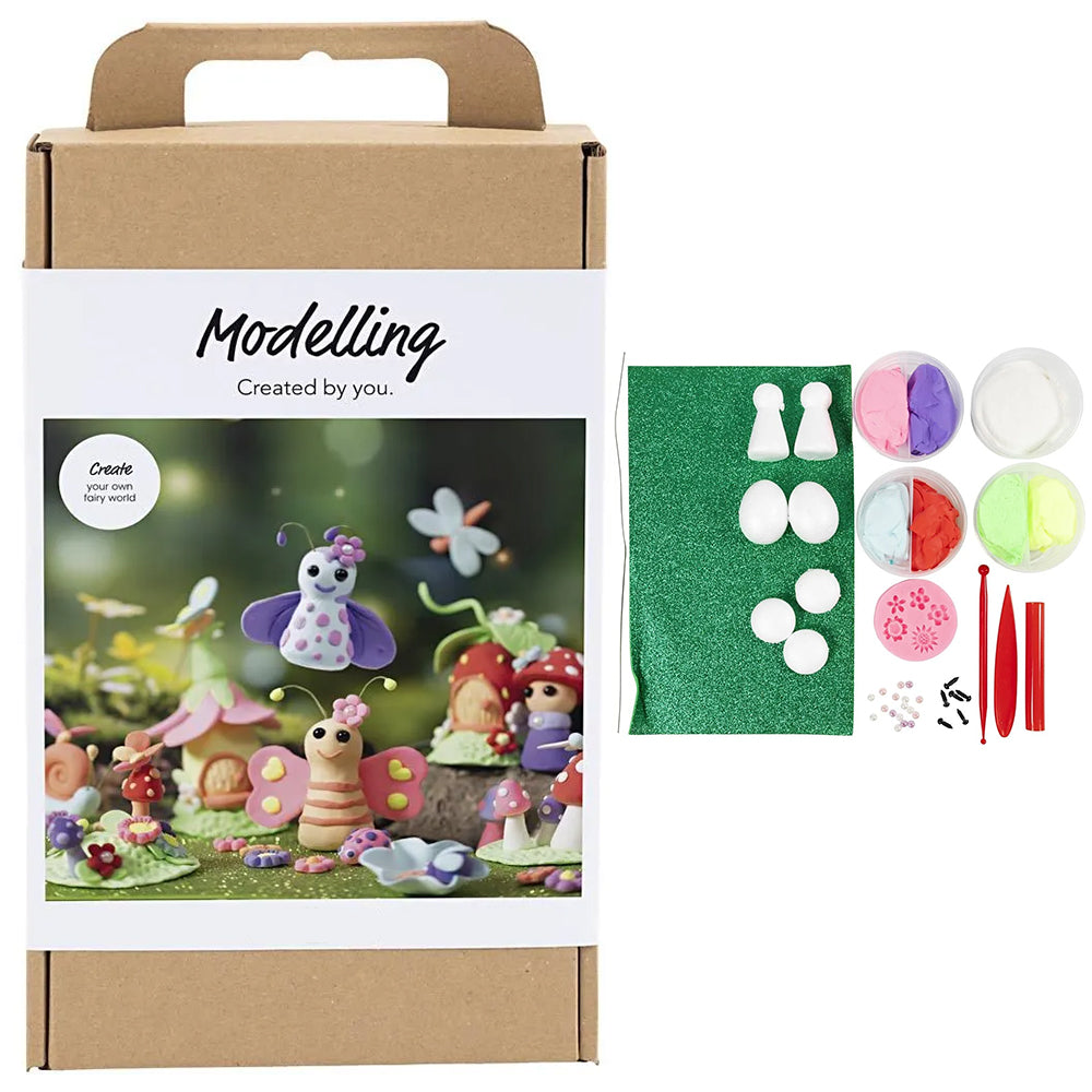 Pretty Fairy Garden | Clay Modelling Craft Set for Kids | Complete Kit