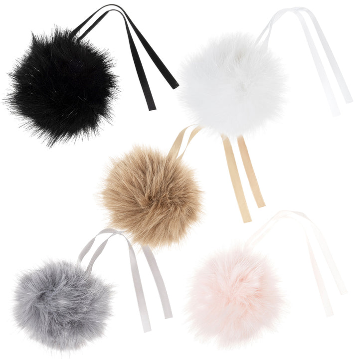 Giant Glitter 11cm Faux Fur Pom Pom | Gift Wrap, Home Decor & Crafts