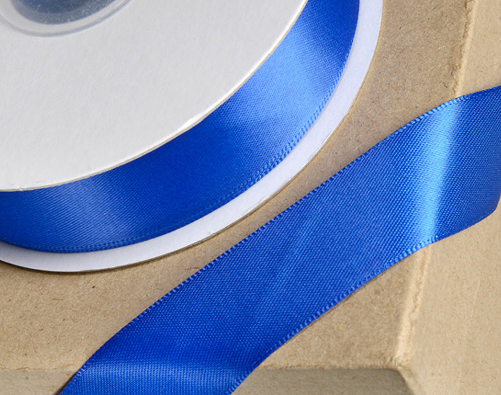 25m Royal Blue 23mm Wide Satin Ribbon for Crafts