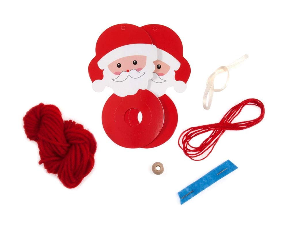 Santa Pom Pom Hanging Christmas Ornament Craft Kit