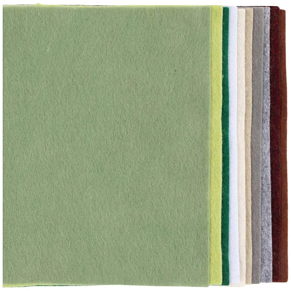 Assorted Mixes | 10 Sheets of Polyester Craft Felt | A4 210x297mm | 2mm Thick