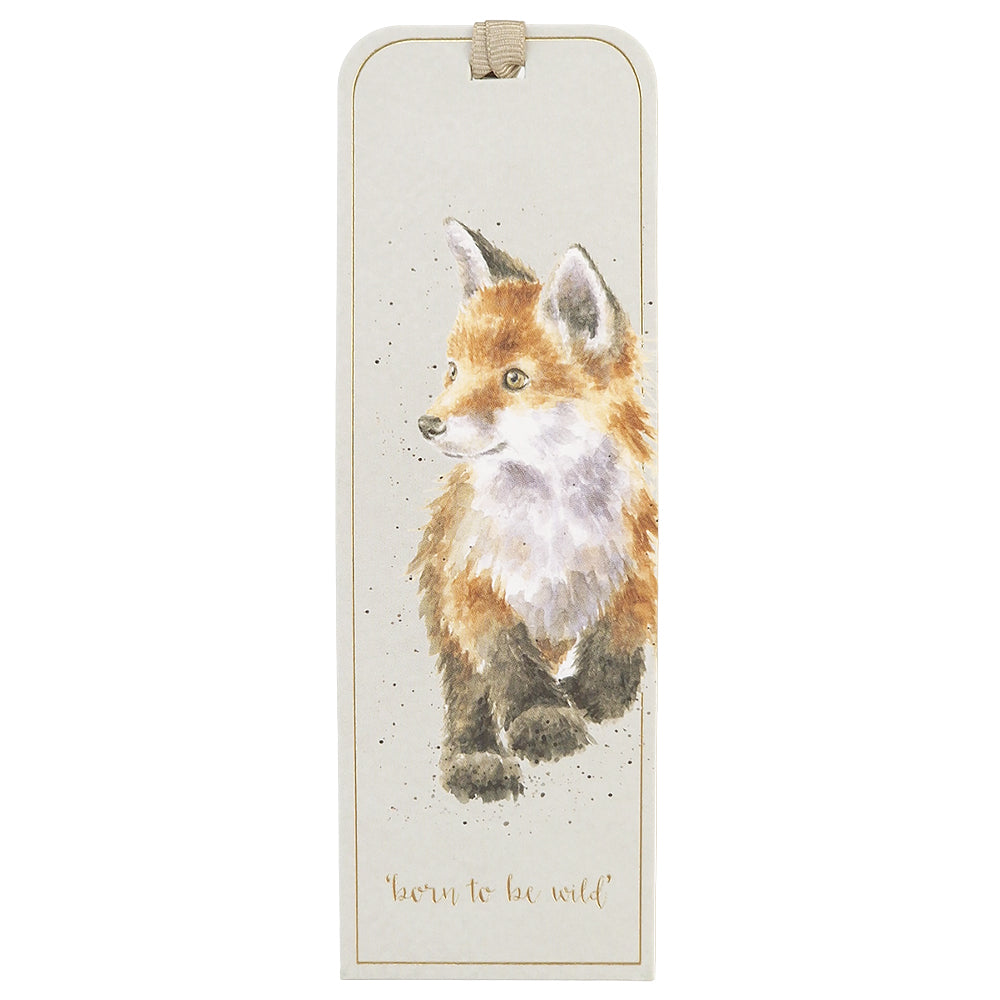 Cute Fox Bookmark | Born to be Wild | Sturdy & Two Sided | Wrendale Letterbox Gift