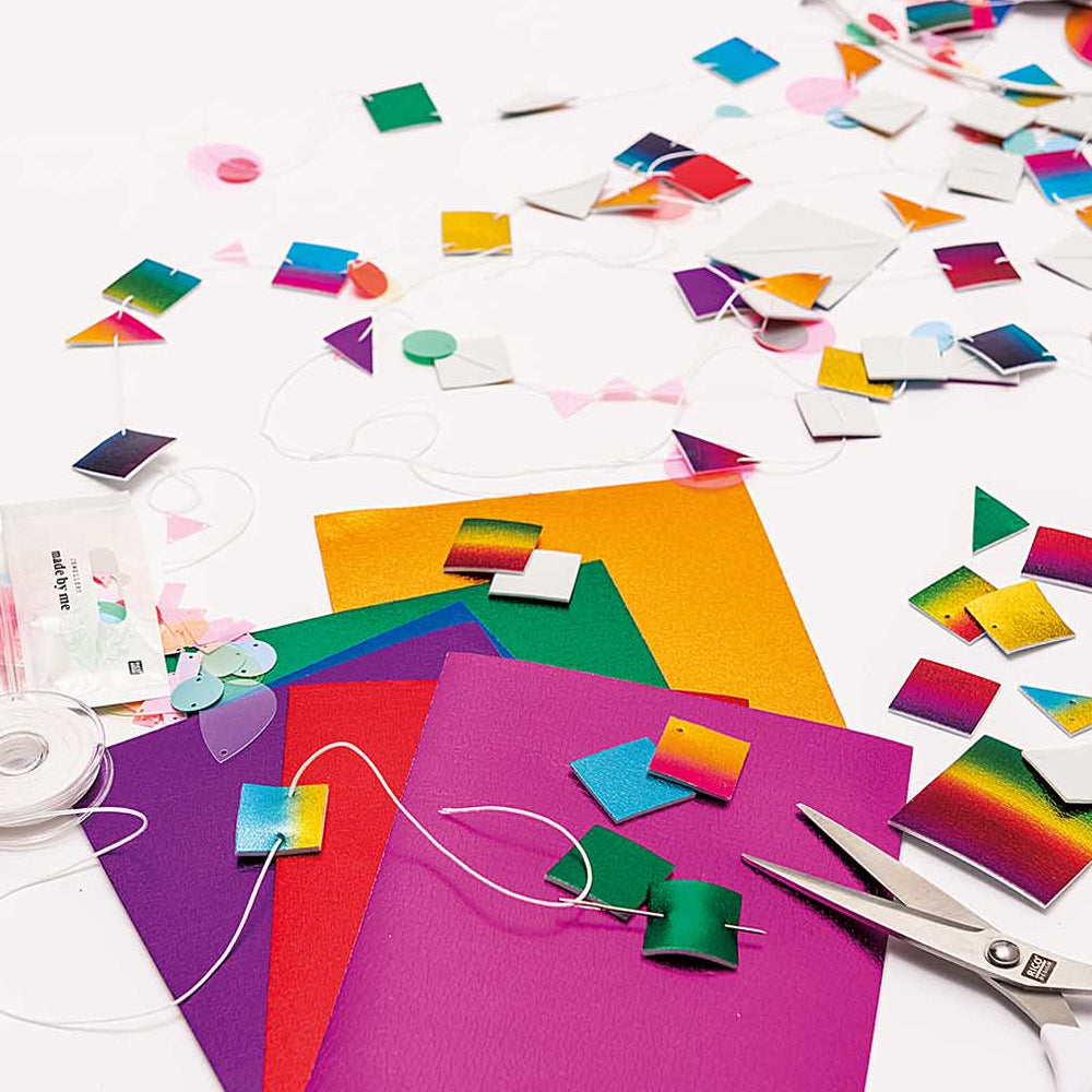 10 Assorted Sheets of A4 Metallic Rainbow Craft Foam - 2mm Thick