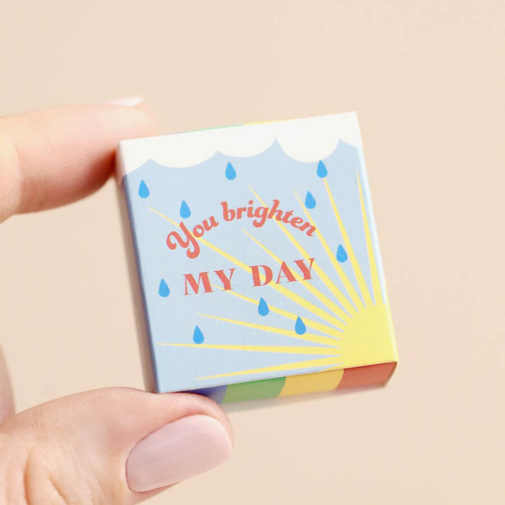 You Brighten My Day | Mini Matchbox Token | Little Gift | Cracker Filler