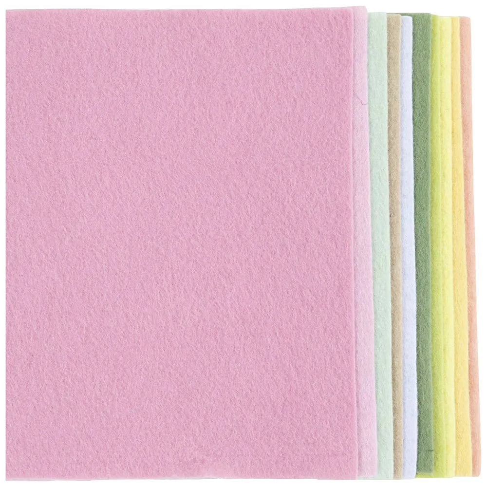 Assorted Mixes | 10 Sheets of Polyester Craft Felt | A4 210x297mm | 2mm Thick