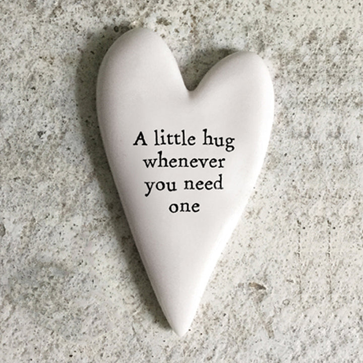 A Little Hug Whenever You Need One | Porcelain Heart Token | Mini Cracker Filler