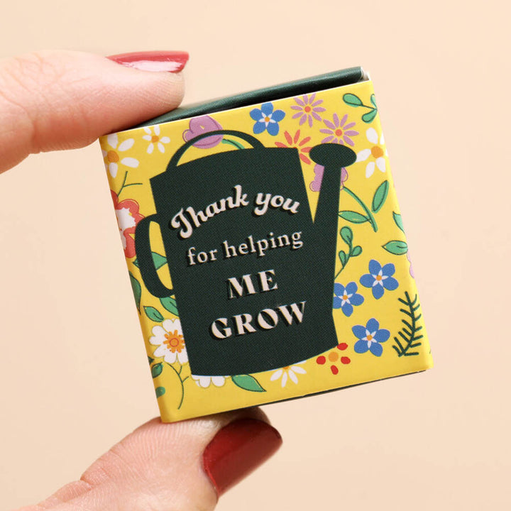 Thankyou for Helping Me Grow | Mini Matchbox Token | Little Gift | Cracker Filler