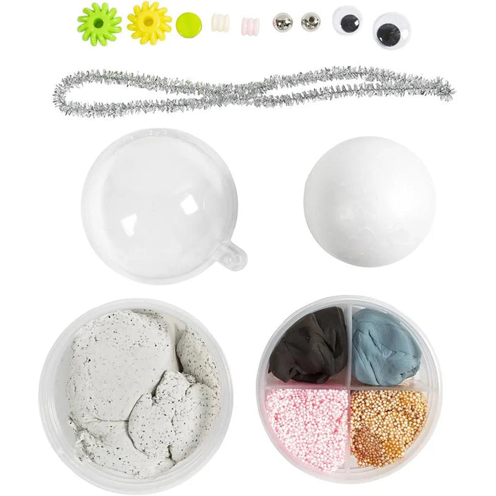 Pink Robot | Clay Modelling Mini Craft Kit for Kids | Air Dry Clay