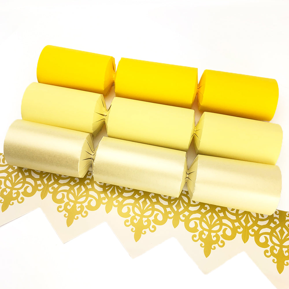 Shades of Yellow | Bulk Craft Kits to Make 150 Crackers | Recyclable