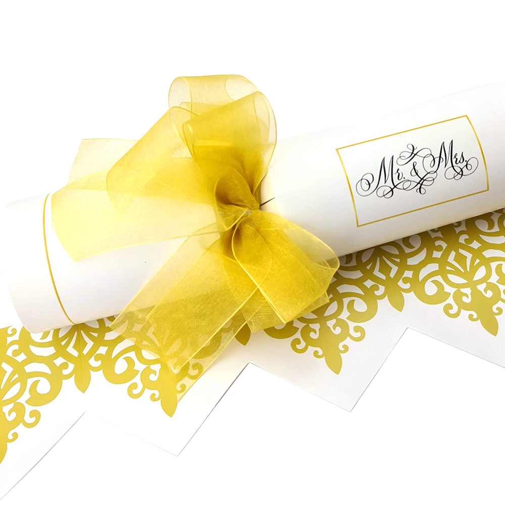 Mr & Mrs Classic Wedding | Bowtastic Large Cracker Kit | Makes 6 With Big Bows